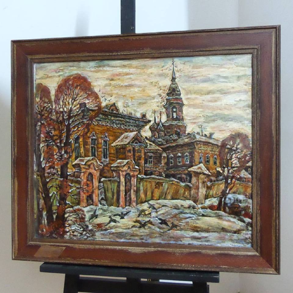 7500 руб, 50х70, холст, масло, итальянский деревянный багет..